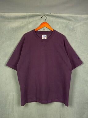 Vintage Russell Athletic t shirt Mens Size Large Faded Purple Pro Cotton USA
